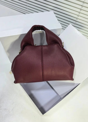 Grande borsa tote da donna in pelle morbida, con manici integrati, borsa capiente per shopping e lavoro
