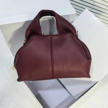 Grande borsa tote da donna in pelle morbida, con manici integrati, borsa capiente per shopping e lavoro