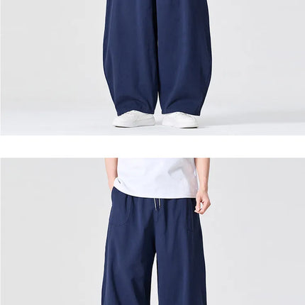 Pantaloni a Gamba Larga da Uomo, Stile Casual Harajuku, Comodi Joggers in Cotone, Pantaloni Cargo Tinta Unita, Abbigliamento Streetwear