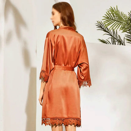 Hermana De La Novia Robes Personalizzato Madre De La Novia Kimono Personalizzato Setoso Abito da sposa da damigella d'onore Vestaglie estive in raso