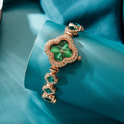 LByzHan Orologio da donna vintage con diamanti e piccolo polso verde senza scatola platinumshop