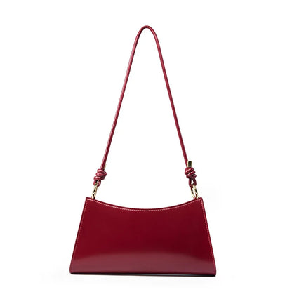 YANATARI underarm cowhide Genuine leather handbags women vintage red shoulder bag female korean luxury bag high quality 2025