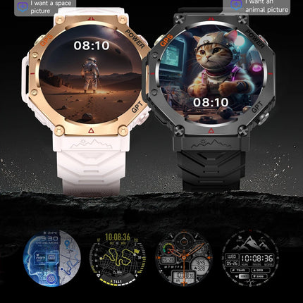 T-Rex 3 Grado Ultra Militare GPS Astuto Della Vigilanza 10ATM Bussola Impermeabile Altimetro Barometrico AMOLED Uomini HD Chiamata Sport Smartwatch platinumshop