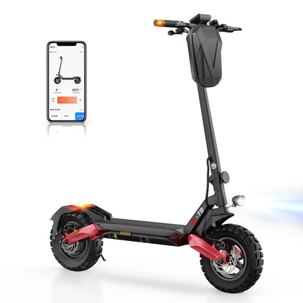 Isinwheel T8 Scooter elettrico per adulti 1200W 48V15Ah Batteria Scooter elettrico pieghevole Pneumatici solidi da 10 pollici Scooter elettrico da città platinumshop