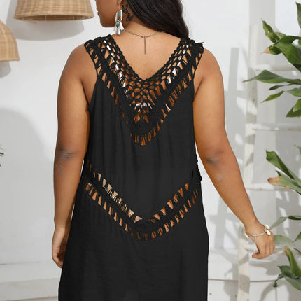 Costumi da bagno di grandi dimensioni per le donne copricostume Bikini estivo copricostume da bagno con scollo a v lavorato a maglia solido taglie forti XL XXL abbigliamento da spiaggia rosso 2025 platinumshop