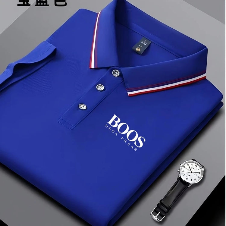Nuova polo ricamata da uomo a maniche corte, casual ed elegante, alla moda, traspirante, comoda e versatile.