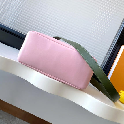 Borsa Mini Tote in Pelle Rosa Geometrica Pieghevole, Borsa di Lusso Multiuso