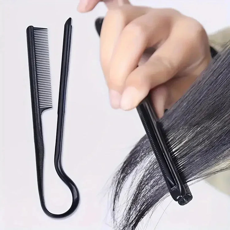Hairdressing V Comb Hair Straightening Styling Clip Comb Special For Wig And Messy Hair Finishing