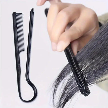 Hairdressing V Comb Hair Straightening Styling Clip Comb Special For Wig And Messy Hair Finishing