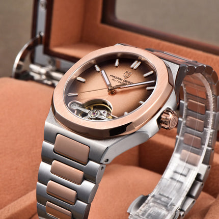 Orologio Meccanico Tourbillon PAGANI DESIGN 2026 Nuovo, Lusso Impermeabile da Uomo in Acciaio 316L, con Vetro Zaffiro e Lancette Luminose