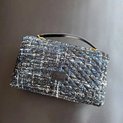Nuova Borsa a Tracolla/Crossbody da Donna 2026 Ispirata a Pinko in Tweed con Cigno, in Vera Pelle