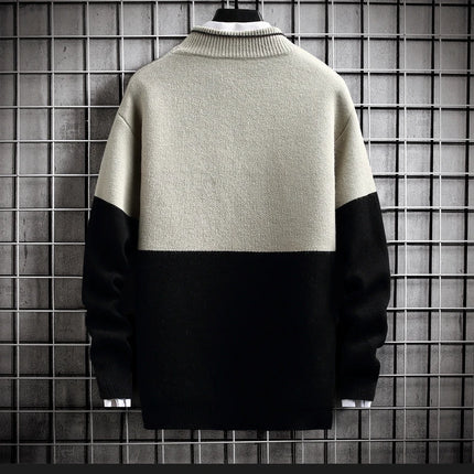 Fashion Sweater For Men Pullovers Men's Clothing Knit Men's Sweat-shirt Autumn Casual Hombre Warm Solid Spring Male Streetwear
