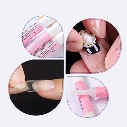 2g Small Glue for Handmade Diamond-Studded Jewelry Press-On Nails Fast-Drying Adhesive with Strong and Lasting Bond