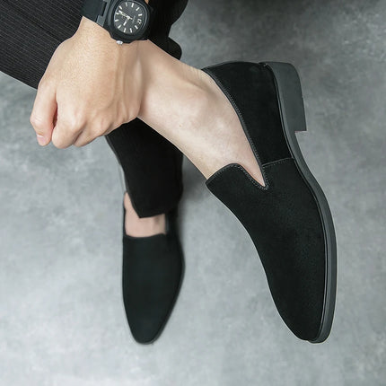 Scarpe primaverili in pelle scamosciata di marca di design italiano di lusso primaverile Scarpe eleganti da ufficio per uomo Mocassini da discoteca marroni da uomo