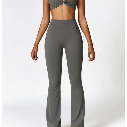High Waist Flare Leggings Yoga Pants Women Wide Leg Pants Women Gym Workout Fitness Sports Flared Pants Latin Dance Trousers PlatiNum