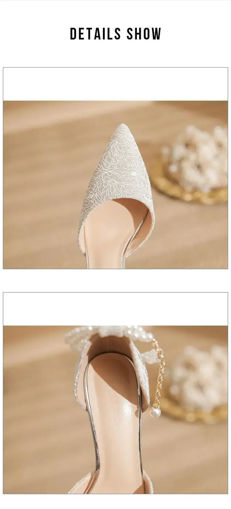 Size 31-43 Women High Heels Stiletto Heel Summer Lace Mesh Sweet Gold Silver Wedding Shoes PlatiNum