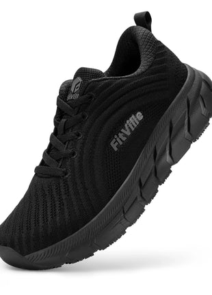 FitVille Scarpe da uomo con punta larga, ammortizzate, larghezza extra larga, scarpe da corsa antiscivolo, comode sneakers leggere per piedi grassi
