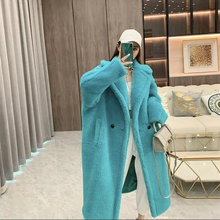 Max Teddy Coat 62% Alpaca 26% Wool 12% Silk Coat Winter Thicken Women's Coat
