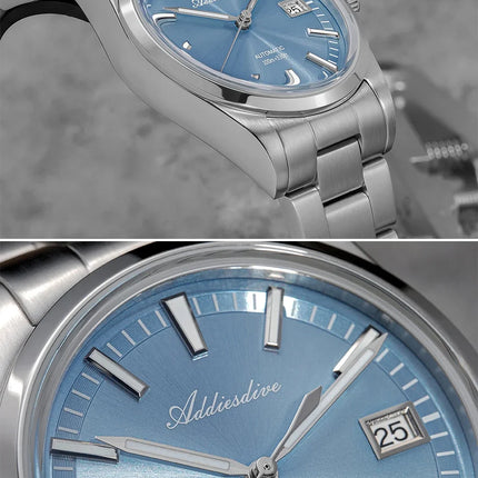 ADDIESDIVE Luxury Classic Automatic Watch Waterproof AR Coated Calendar Display Mechanical Watches Luminous AD2077 Reloj Hombre