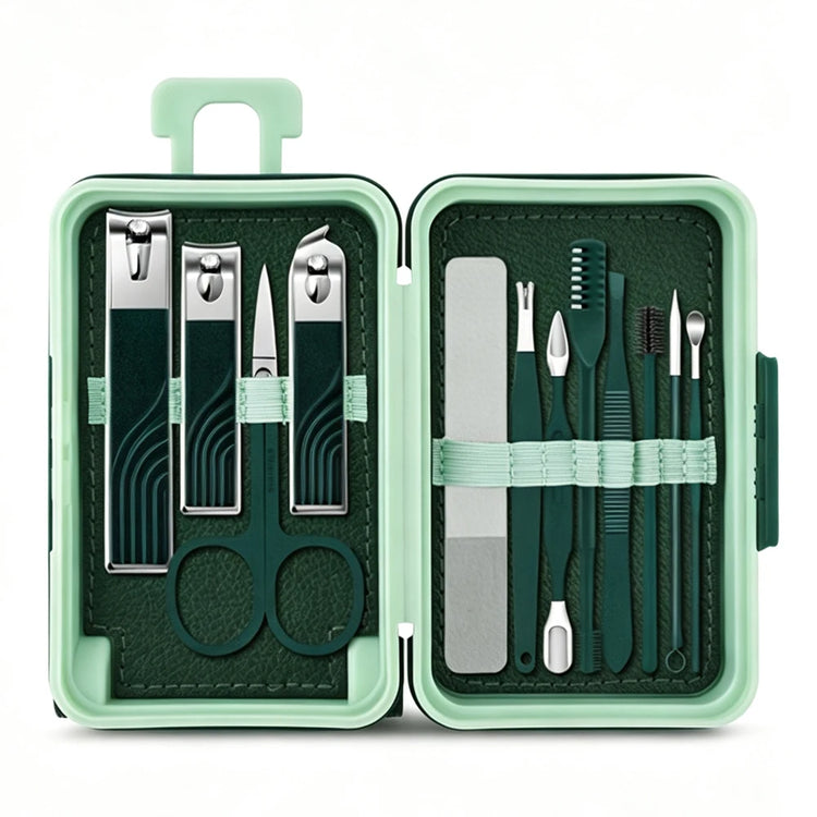 12 Pcs Manicure Set Stainless Steel Nail Clipper Kit with Travel Case Pedicure Grooming Tools 12 in 1 Portable Nail Care Durable Toenail Trimmer Fingernail Cutter for Thanksgiving Team Employee Appreciation Holiday Present