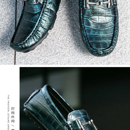 Scarpe Casual da Uomo, Mocassini con Finiture Metalliche, Comodi e Morbidi Slip-on per Adulti