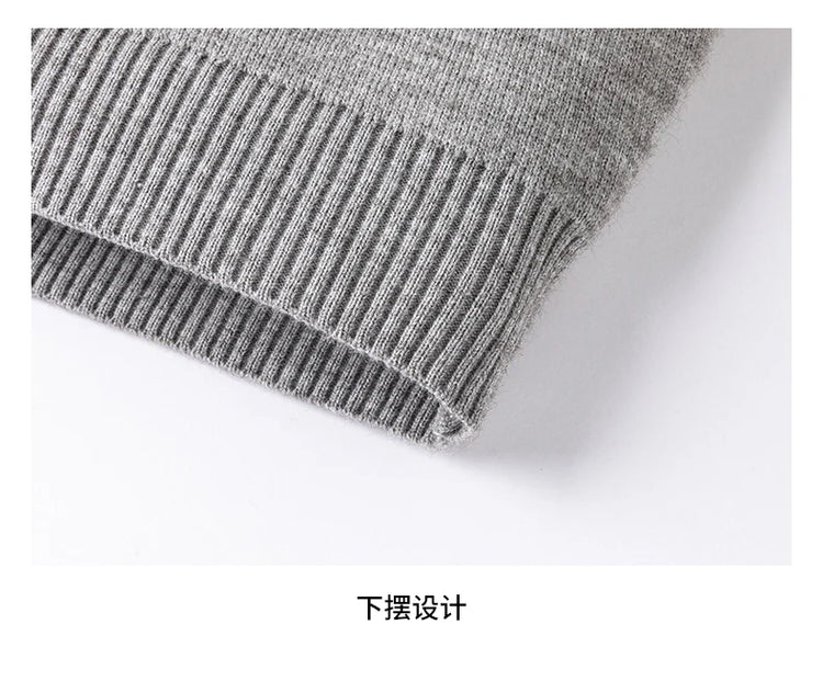 High End Men's Knitted Cardigan Autumn Winter Round Neck Zipper Casual Luxury Brand Classic Trendy Striped Korean Simple Sweater
