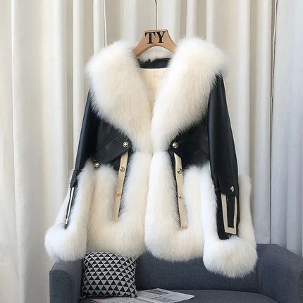 2026 High-End Womens Whole Hide Imitation Fox Fur Fur Coat Winter Short Fur One Warm Jacket Fashion Female Cold Parka Fur Coats