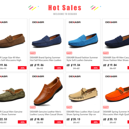 DEKABR Mocassini estivi Uomo Mocassini di marca di lusso Scarpe da uomo Mocassini in pelle Scarpe Slip on Mocassini da lavoro antiscivolo per uomo