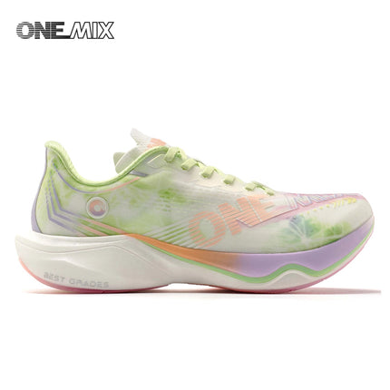 Scarpe da Corsa ONEMIX Marathon con Piastra in Carbonio, Supporto Professionale Stabile, Ammortizzazione, Ultra-leggere e Reattive per Uomo PlatiNum