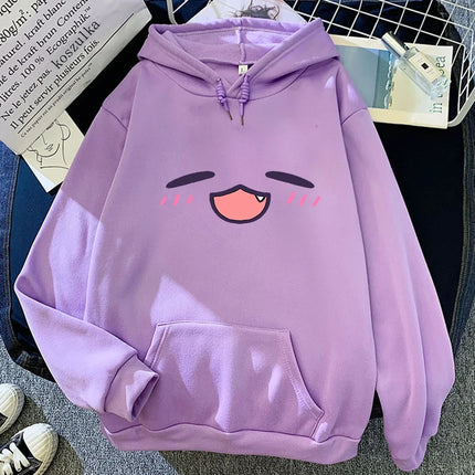 Tako Takodachi Face Hoodie Anime Hololive Hoodies Winter Women Spring/Autumn Tops Unisex Sweatshirt Vintage Harajuku Sudaderas