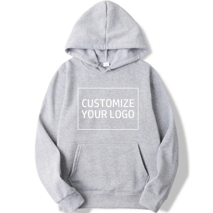 Diy Your Own Design Print Pattern Customize Autumn Long Sleeve Hoodies Solid Color Women Fashion 10 Colors Tops