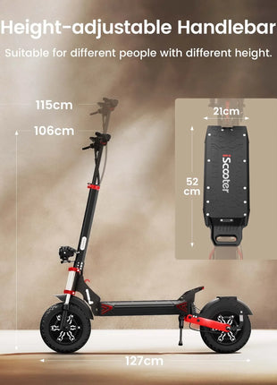 Monopattino elettrico iScooter iX8 2400W per adulti, 48V 20Ah, pneumatici fuoristrada da 12 pollici, pieghevole per il trasporto urbano, E-Scooter