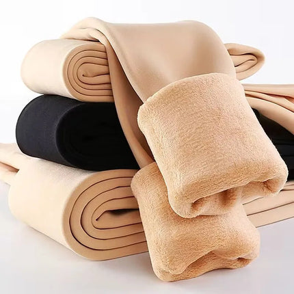 1/2pcs Winter Warm Thick Fleece Pantyhose Women Ladies Thermal Elastic Velvet Tights Stretchy High Waist Leggings Stockings PlatiNum