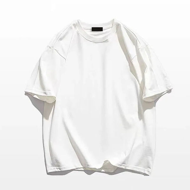 Men's t-shirts 2025 Summer Oversize Cotton T-Shirt Casual High Quality Short Sleeves Tee Shirt Men Basic Solid color Sports Tops PlatiNum
