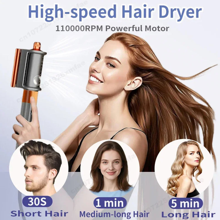 6 in 1 Professional Hot Air Styler Negative Ion Multi Hair Styler Set for Auto Curling Hair Styling Tools Best Gift for Women