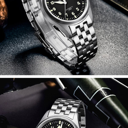 ADDIESDIVE Classic Men's Automatic Mechanical Watch 200m Water Resistant C3 Luminous 316L Stainless Steel Vintage Watch AD2519