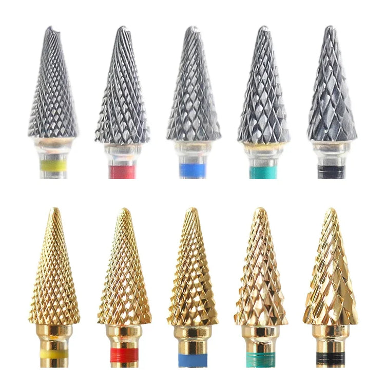 Carbide Large Cone Nail Drill Bits Electric Milling Cutter For Gel Polish Removal Grinding DIY Home Salon Manicure Pedicure Nail Art Accessories Supplies