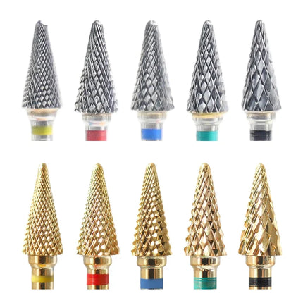 Carbide Large Cone Nail Drill Bits Electric Milling Cutter For Gel Polish Removal Grinding DIY Home Salon Manicure Pedicure Nail Art Accessories Supplies