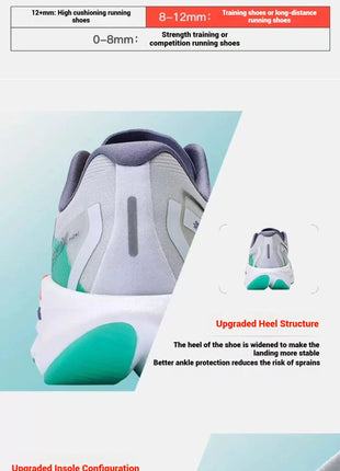 Xtep 360X 2.0 Professional Marathon Running Shoes For Men Racing Carbon Plate Shock Absorbent Sports Training Shoes 975219110035 PlatiNum