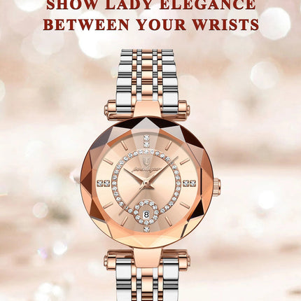POEDAGAR Orologio da polso originale alla moda per donna Orologio da donna al quarzo con data in acciaio inossidabile impermeabile Orologi da donna casual di lusso platinumshop
