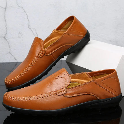 Scarpe Casual in Pelle da Uomo, Sneakers Estive di Lusso in Vera Pelle, Mocassini Italiani Traspiranti Slip-on