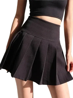 Minigonne Donna 2024 Estate Scuola giapponese Gonne a pieghe Vita alta Kawaii Gonna carina Uniforme Harajuku