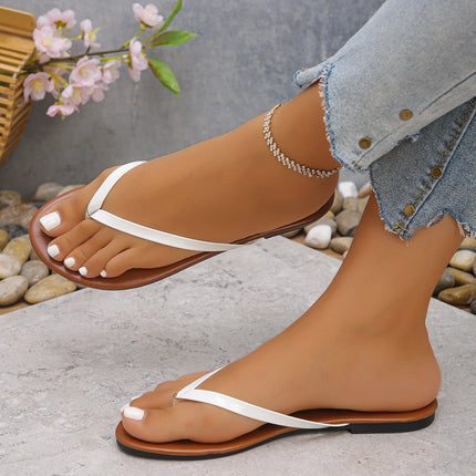 Pantofole piatte con punta a clip Donna 2025 Estate Oro Argento Infradito da esterno Donna Plus Size 43 Sandali da spiaggia leggeri antiscivolo