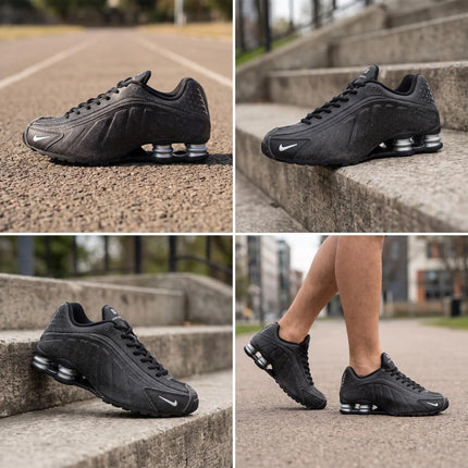 Scarpe da Corsa Nike Shox R4 da Uomo Nere