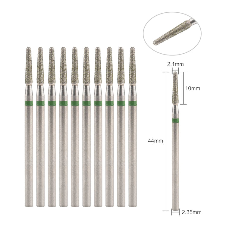 10Pcs Diamond Milling Cutter For Manicure Electric Nail Drill Bits Accessory Pedicure Machine Nail File Gel Remover Tool uñas Accesorios Y Herramientas