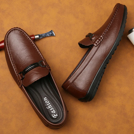 Eleganti Mocassini Estivi in Pelle per Uomo, Scarpe Casual alla Moda, Leggere e Antiscivolo, Slip-on, Scarpe da Passeggio Primaverili ed Estive