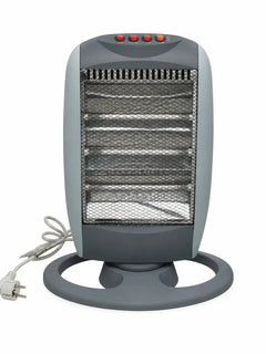 1200W Electric Halogen Heater with Automatic Oscillation and 3 Adjustable Power Levels, Portable Heater with Tip-Over Protection for Home and Office 30x24x42cm