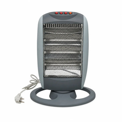 1200W Electric Halogen Heater with Automatic Oscillation and 3 Adjustable Power Levels, Portable Heater with Tip-Over Protection for Home and Office 30x24x42cm
