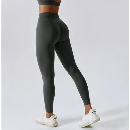 High Waist Yoga Leggings Women Push Up Sport Leggings Fitness Running Hip Lift Yoga Pants Highly Elastic Gym Workout Leggings PlatiNum