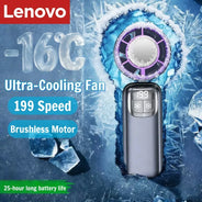 Ventilatore Portatile Lenovo, Raffreddatore USB Ricaricabile con Motore Brushless, Ventola Turbo ad Alta Velocità 199 per Viaggi, Ufficio e Attività all'Aperto